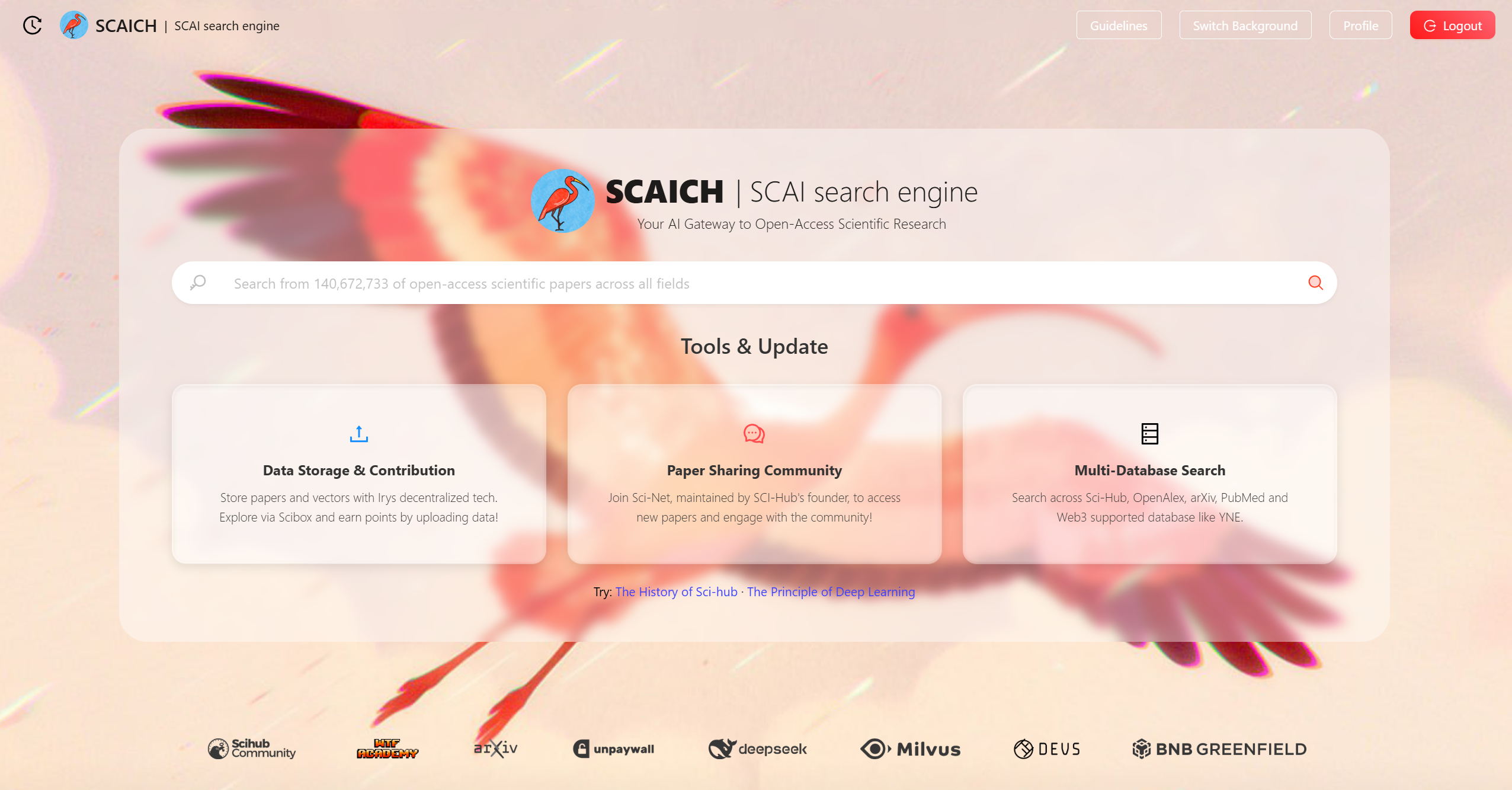 SCAI Search Interface